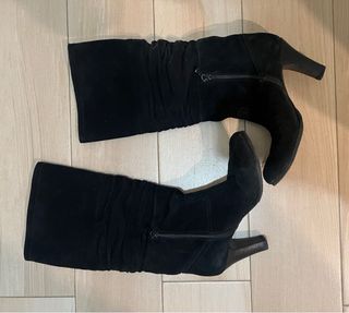 Stivali Nero Giardini Camoscio Tacco