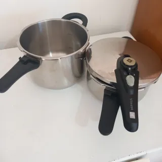 Pentola a pressione da 6+4 litri