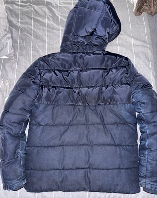 Abrigo acolchado azul marino Zara Talla M