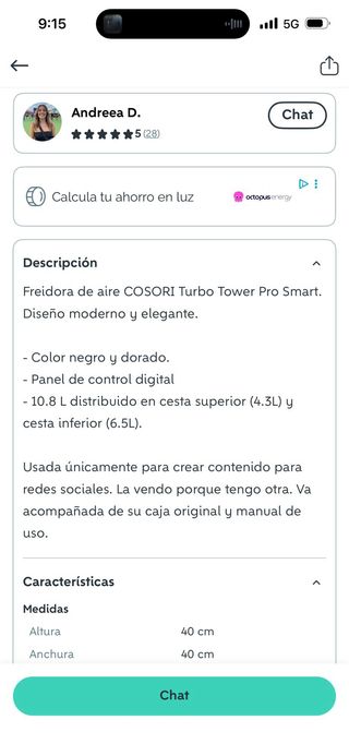 Freidora Aire Cosori Turbo Tower Pro Smart