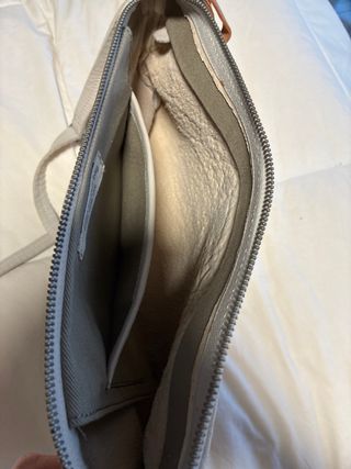 Bolso blanco cuero BIBA