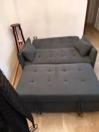 Sofá Cama Gris verde Tela