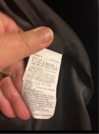 Caban in panno e maglia di lana nero