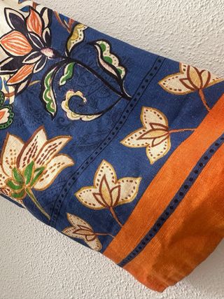 Kimono largo floral estilo boho – lino