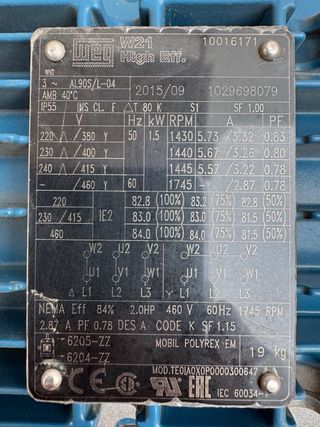 Motor trifásico industrial