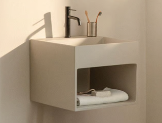 Lavabo de piedra Olympus beige/gris