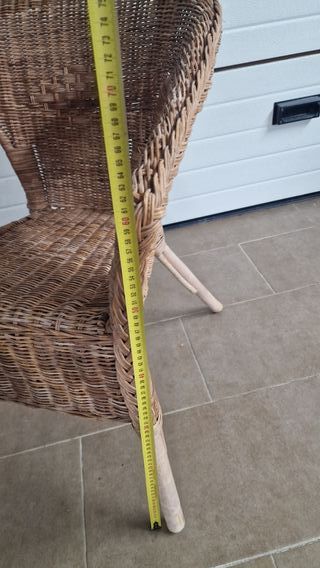 Silla Sillon de mimbre para jardín