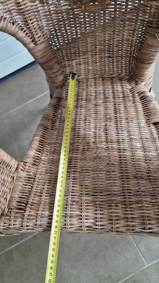 Silla Sillon de mimbre para jardín