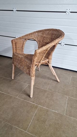 Silla Sillon de mimbre para jardín