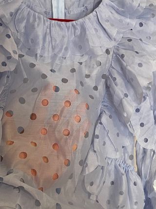 Blusa juvenil volantes lunares