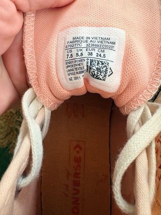 Converse Botas Rosa Talla 38