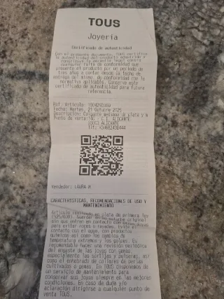 Colgante Oso TOUS Plata y Piedra onix