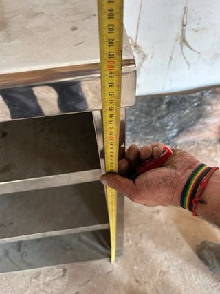 Mesa de trabajo para cocina de acero inoxidable