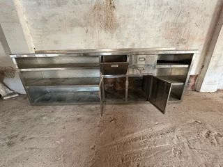 Mesa de trabajo para cocina de acero inoxidable