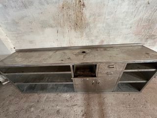 Mesa de trabajo para cocina de acero inoxidable