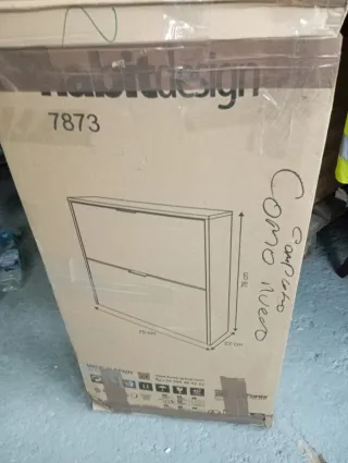 Zapatero blanco de 2 puertas