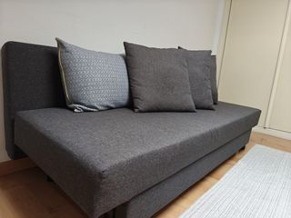 Sofá Cama Gris Tela