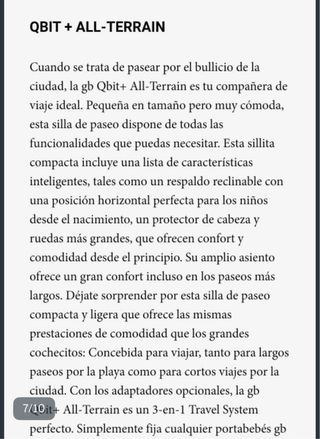 Carrito gb All Terrain Rojo