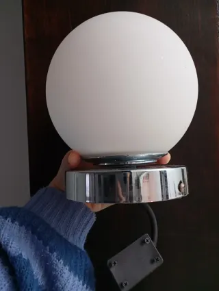 Lámpara globo moderna cromada