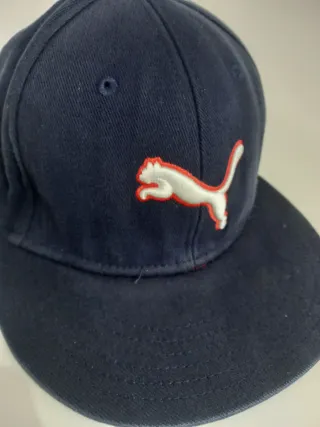 Cappello Puma Blu Logo Bianco Rosso