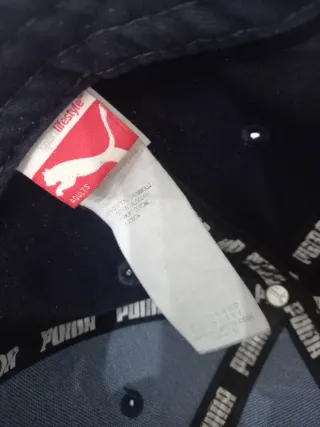 Cappello Puma Blu Logo Bianco Rosso