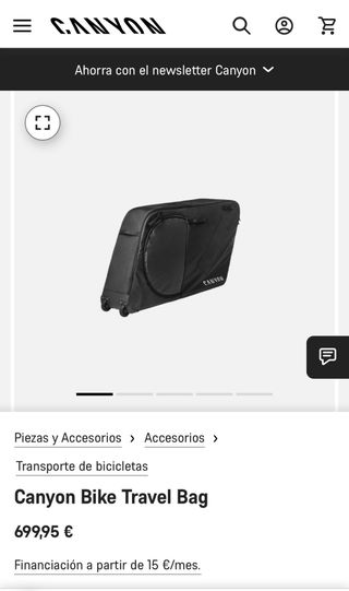 Maleta de viaje bicicleta Canyon bike travel bag