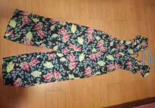 Mono Palazzo Bershka Estampado Flores Talla S