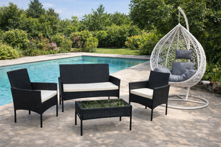 Conjunto Jardín Ratán y Balancín Huevo- Oferta!