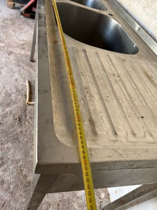 Fregadero doble acero inoxidable con escurridor