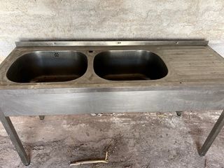 Fregadero doble acero inoxidable con escurridor