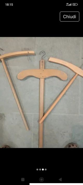 Appendiabiti vintage legno anni '50