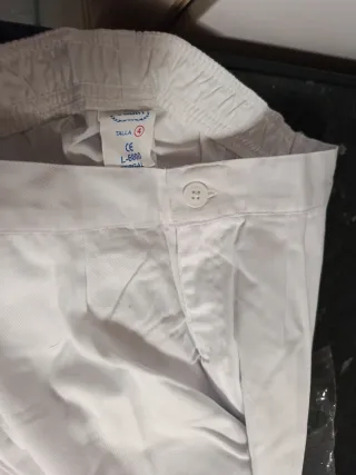 Pantalón de trabajo blanco talla 36