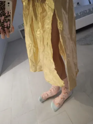 Disfraz infantil princesa dorado y azul