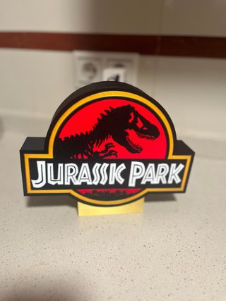 Lámpara Jurassic Park Negra y Roja