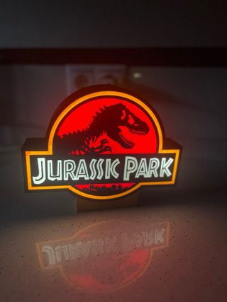 Lámpara Jurassic Park Negra y Roja