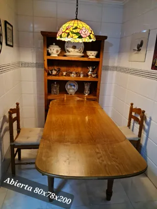 Mesa extensible cocina y 4 sillas