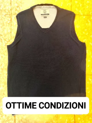 Gilet blu scollo a V