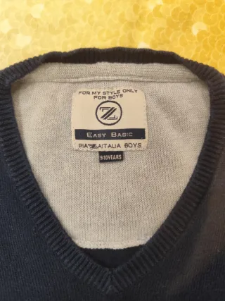 Gilet blu scollo a V