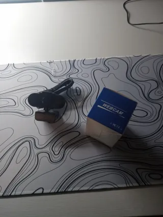 Webcam USB Negra con Caja Azul