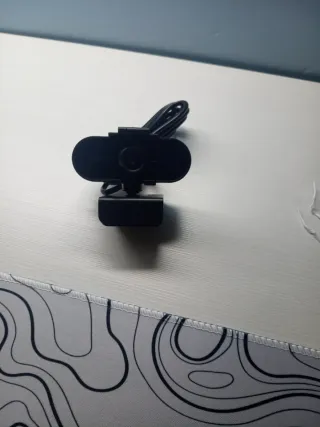 Webcam USB Negra con Caja Azul