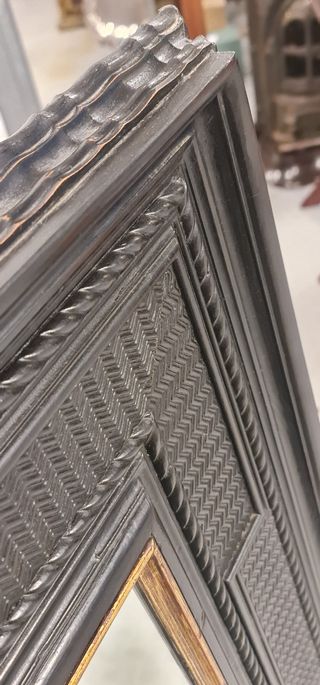 Espejo Barroco Holandés Negro y Dorado