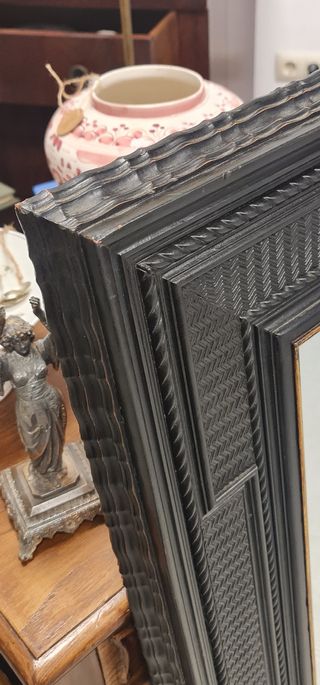 Espejo Barroco Holandés Negro y Dorado