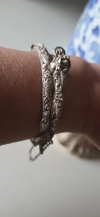 Brazalete de plata finales del xix