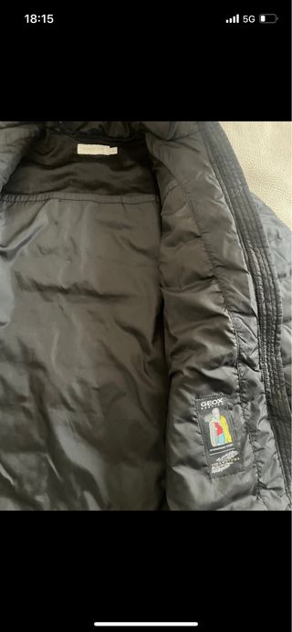 Abrigo niña Geox negro con capucha