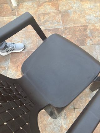 Sillas plastico marrones 10 unidades