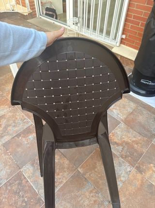 Sillas plastico marrones 10 unidades