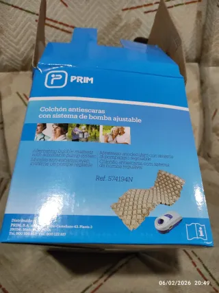 Colchón antiescaras Prim con bomba de ortopedia