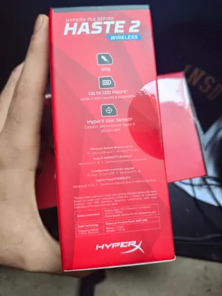Ratón Gaming HyperX Haste 2 Wireless Negro sin abr