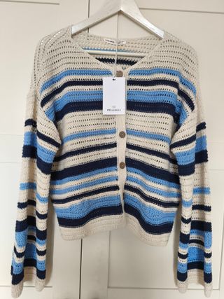Pull&Bear cárdigan chaqueta crochet S nueva