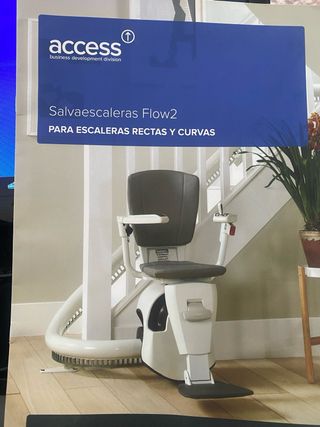 Salvaescaleras Eléctrico Recto Beige. Largo 5,75